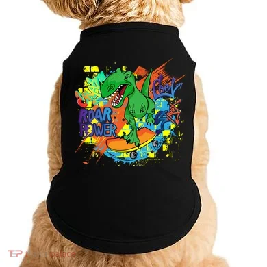 Crazy Cool Skateboarding T-Rex Doggie Tank