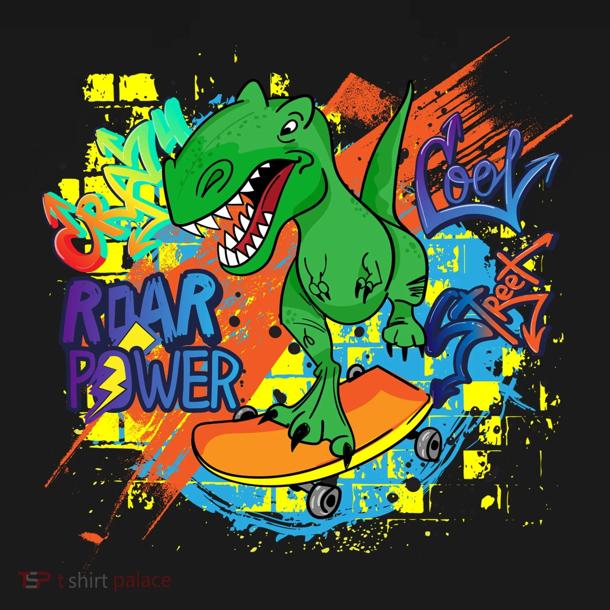 Crazy Cool Skateboarding T-Rex Doggie Tank
