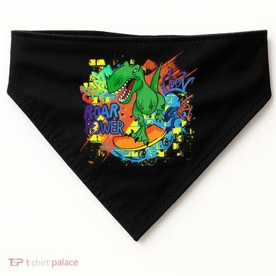 Crazy Cool Skateboarding T-Rex USA-Made Doggie Bandana