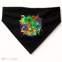 Crazy Cool Skateboarding T-Rex USA-Made Doggie Bandana thumb 0