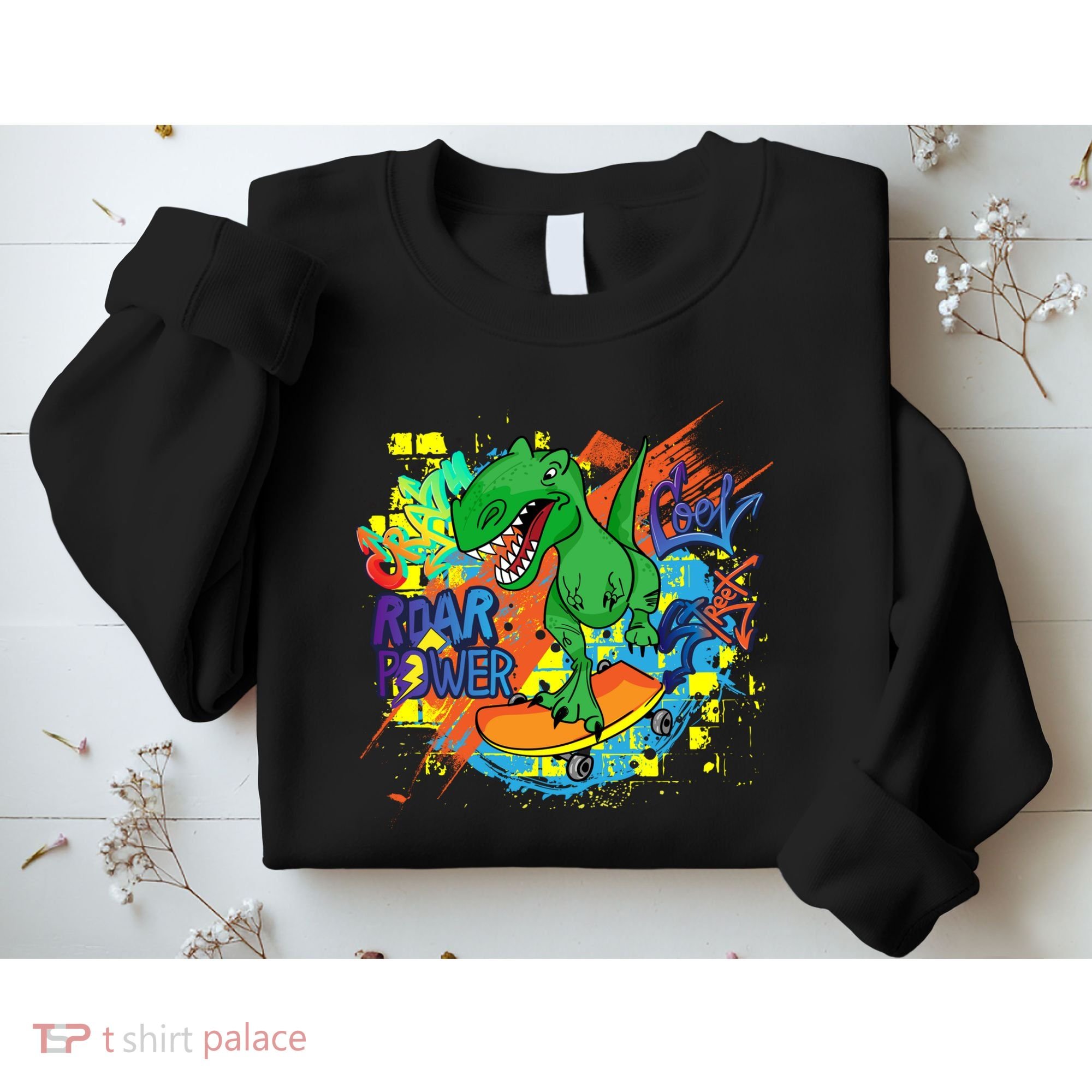 Crazy Cool Skateboarding T-Rex Sweatshirt