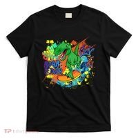 Crazy Cool Skateboarding T-Rex T-Shirt thumb 0