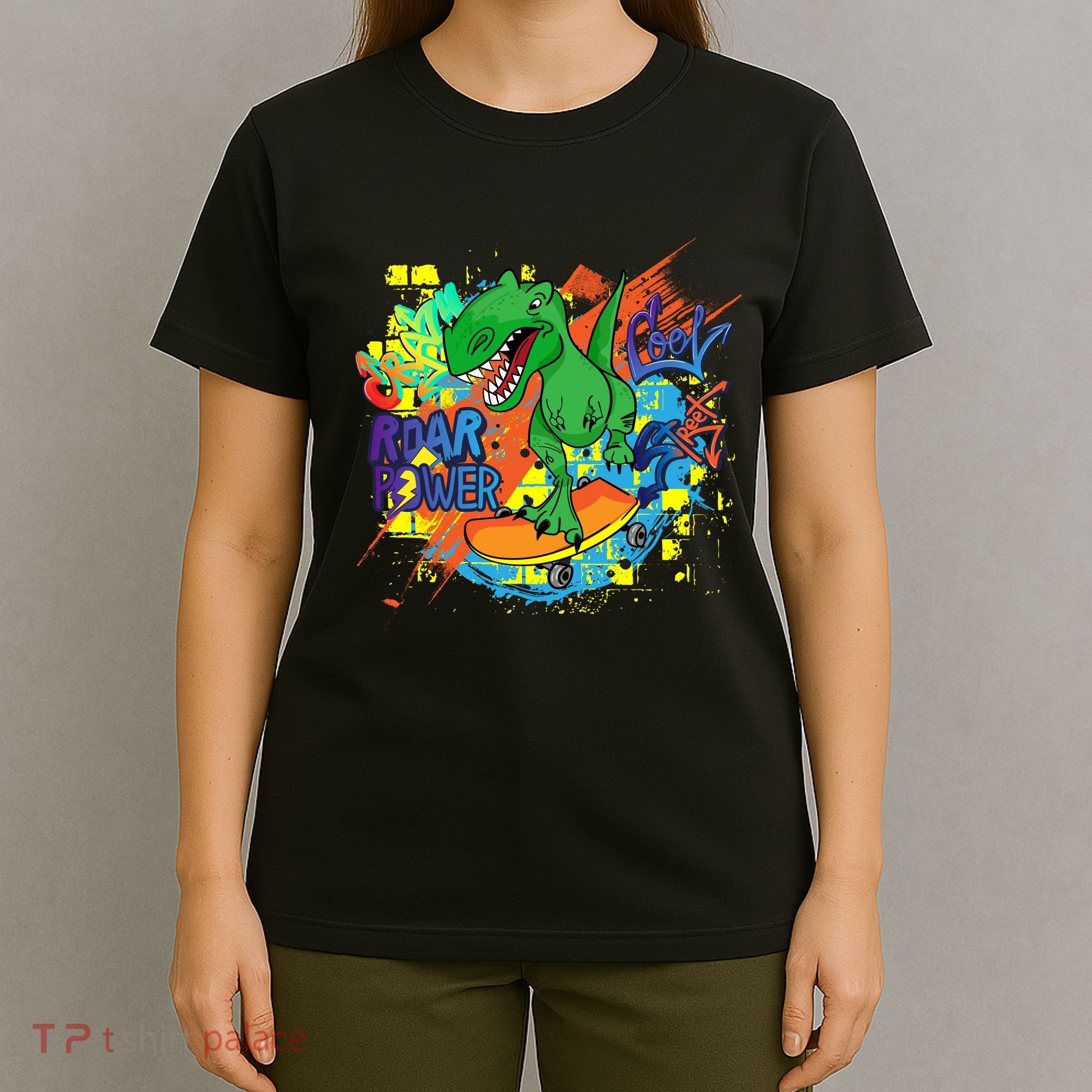 Crazy Cool Skateboarding T-Rex T-Shirt
