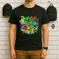 Crazy Cool Skateboarding T-Rex T-Shirt thumb 6