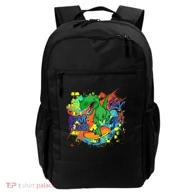 Crazy Cool Skateboarding T-Rex Backpack