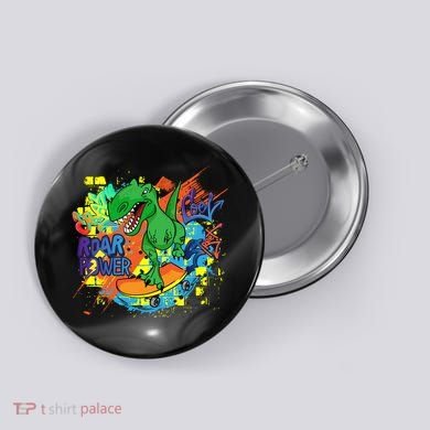 Crazy Cool Skateboarding T-Rex Button