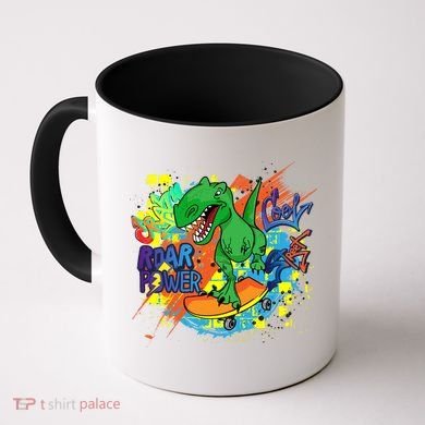 Crazy Cool Skateboarding T-Rex Coffee Mug
