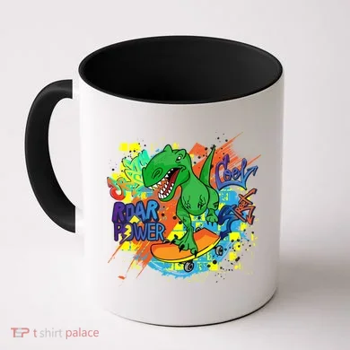 Crazy Cool Skateboarding T-Rex Coffee Mug