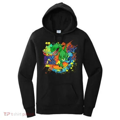 Crazy Cool Skateboarding T-Rex Women's Hoodie