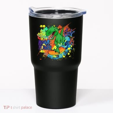 Crazy Cool Skateboarding T-Rex Tumbler