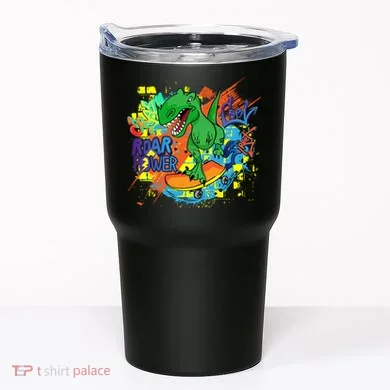 Crazy Cool Skateboarding T-Rex Tumbler