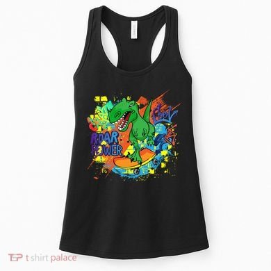 Crazy Cool Skateboarding T-Rex Women's Tank Top