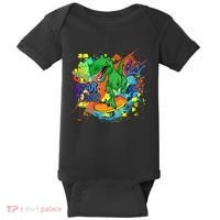 Crazy Cool Skateboarding T-Rex Baby Bodysuit thumb 0