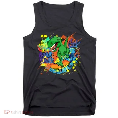 Crazy Cool Skateboarding T-Rex Tank Top