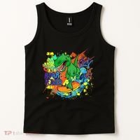 Crazy Cool Skateboarding T-Rex Tank Top thumb 2