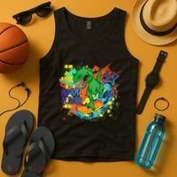Crazy Cool Skateboarding T-Rex Tank Top thumb 4