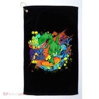 Crazy Cool Skateboarding T-Rex Golf Towel thumb 0