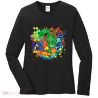 Crazy Cool Skateboarding T-Rex Women's Long Sleeve Shirt thumb 0