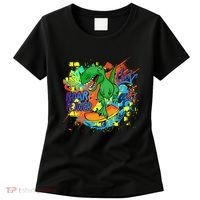 Crazy Cool Skateboarding T-Rex Women's T-Shirt thumb 0
