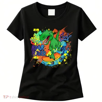 Crazy Cool Skateboarding T-Rex Women's T-Shirt