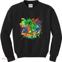 Crazy Cool Skateboarding T-Rex Kids Sweatshirt thumb 0