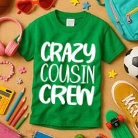 Crazy Cousin Crew Kids T-Shirt thumb 3