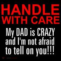 Crazy Dad - Handle With Care Funny Backpack thumb 2