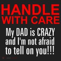 Crazy Dad - Handle With Care Funny Tumbler thumb 3