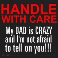 Crazy Dad - Handle With Care Funny Tumbler thumb 3