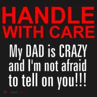 Crazy Dad - Handle With Care Funny Ornament thumb 1