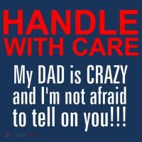 Crazy Dad - Handle With Care Funny Toddler T-Shirt thumb 4