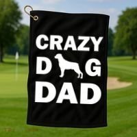 Crazy Dog Dad Golf Towel thumb 1