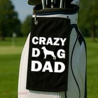 Crazy Dog Dad Golf Towel thumb 2
