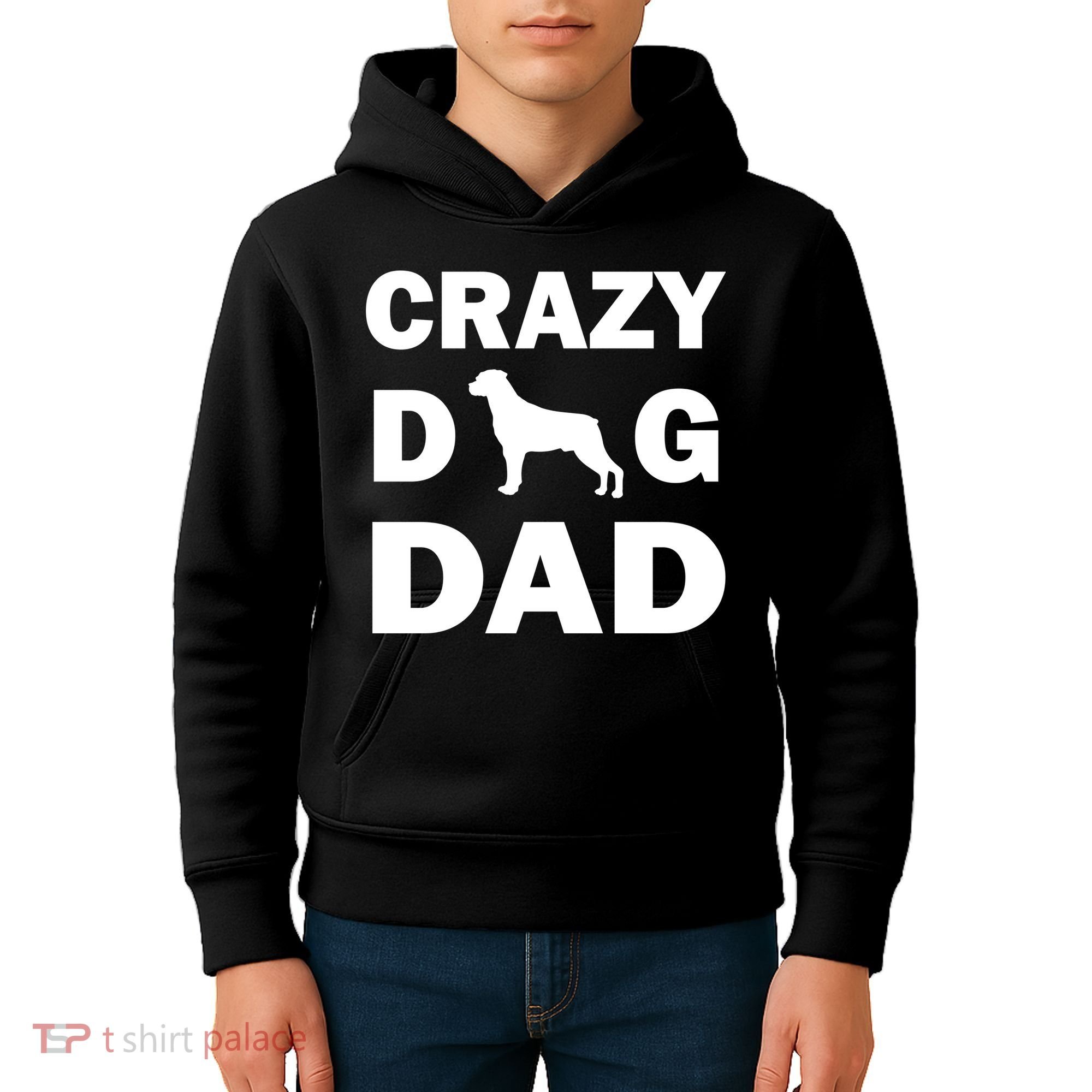 Crazy Dog Dad Kids Hoodie