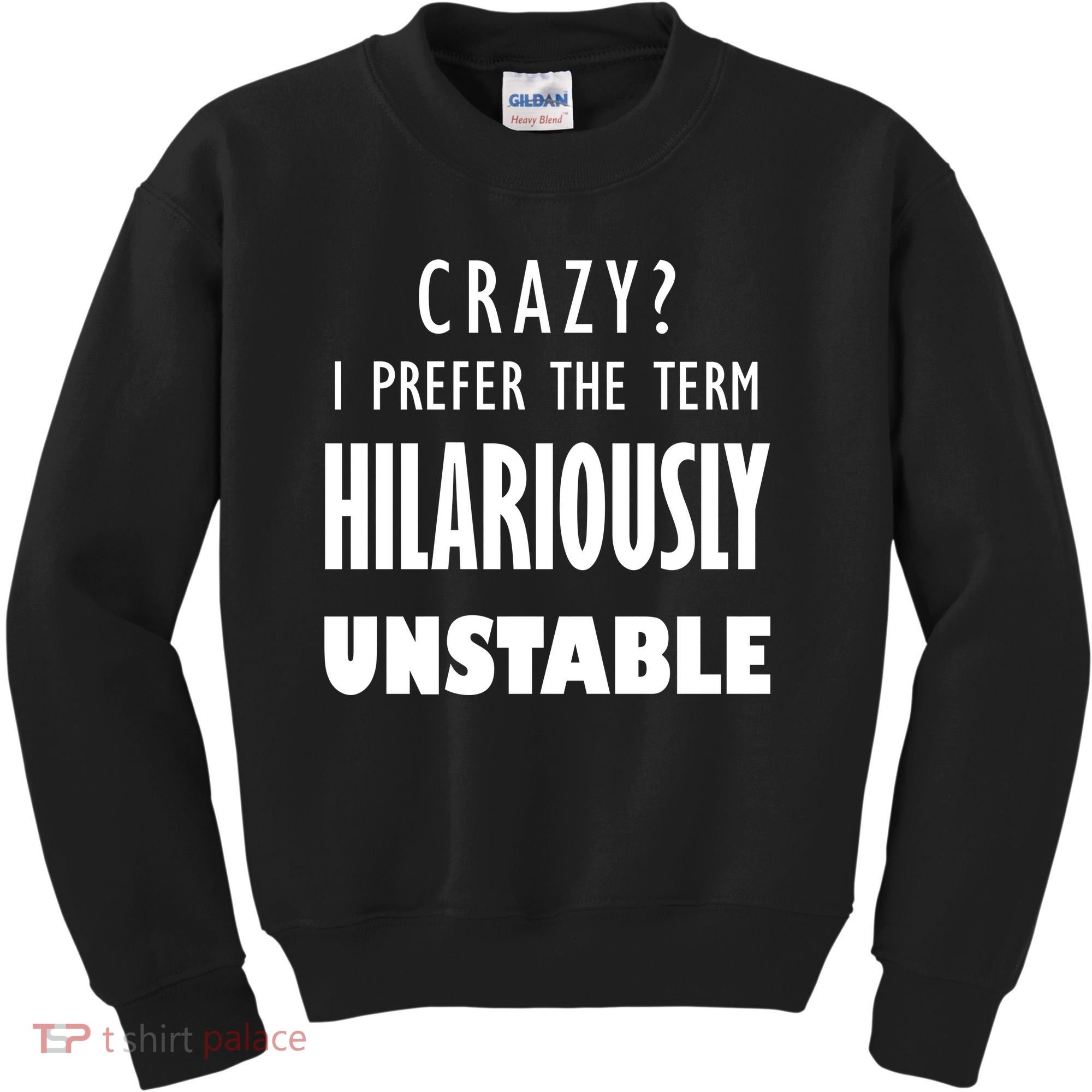 Crazy I Prefer The Term Hilariously Unstable Kids Sweatshirt