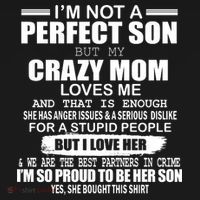 Crazy Mom And Perfect Son Funny Quote Mousepad thumb 1