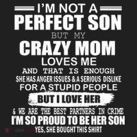 Crazy Mom And Perfect Son Funny Quote Hat thumb 2