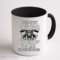 Crazy Old Biker Man Coffee Mug thumb 1