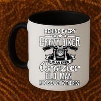Crazy Old Biker Man Coffee Mug thumb 2