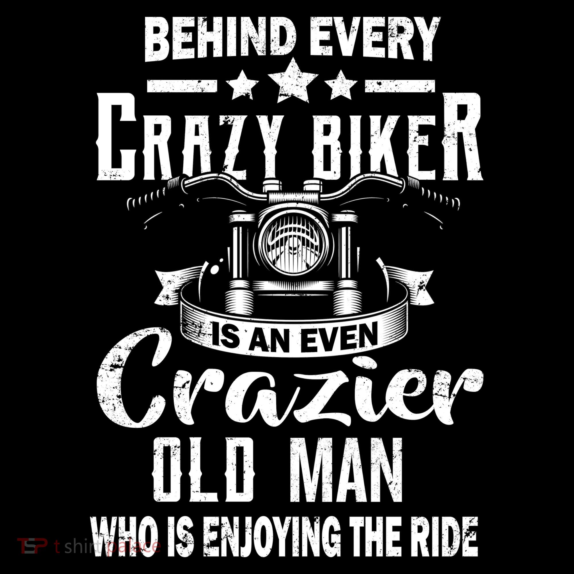 Crazy Old Biker Man Polo