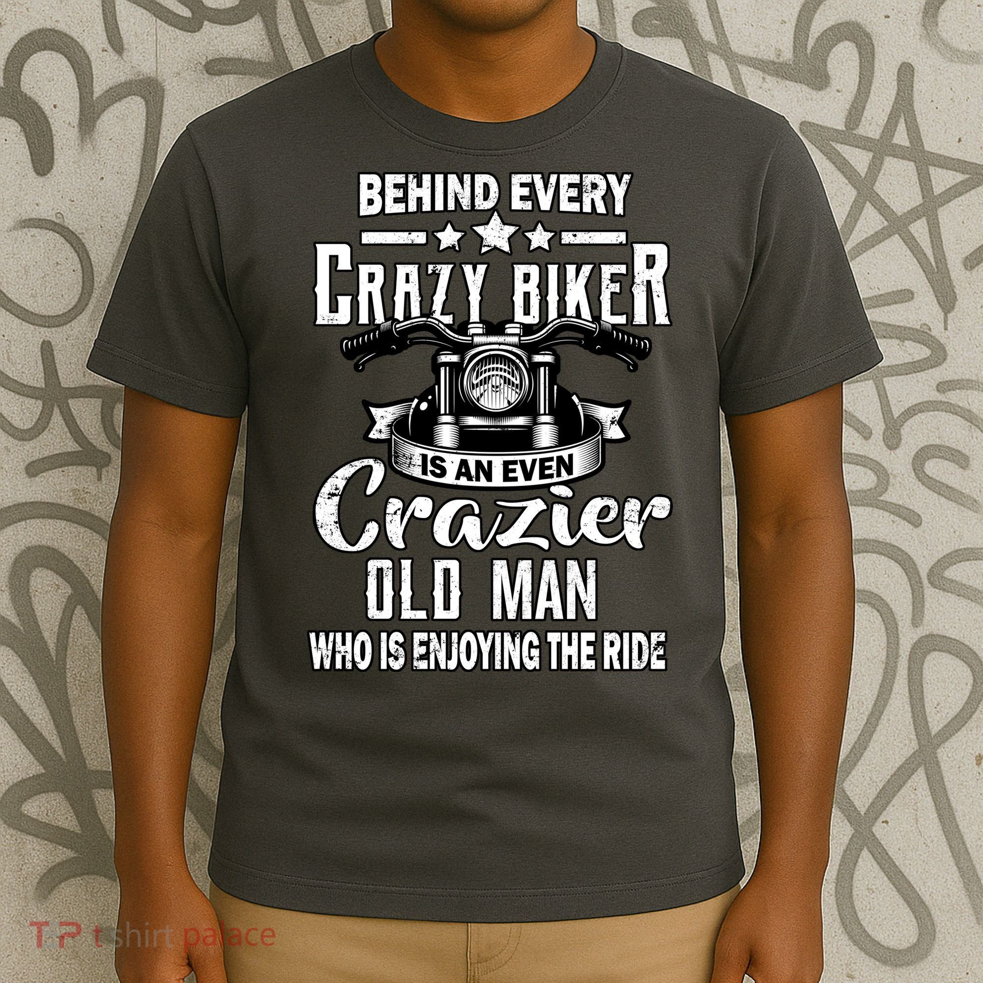 Crazy Old Biker Man T-Shirt