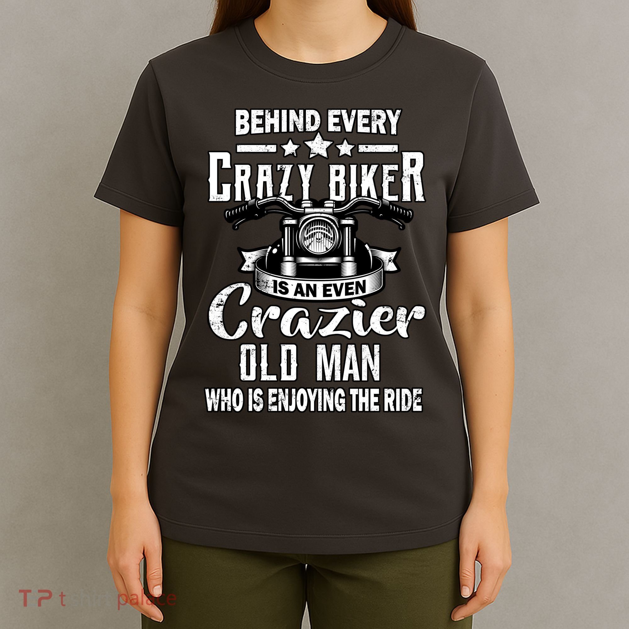 Crazy Old Biker Man T-Shirt