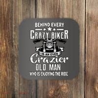 Crazy Old Biker Man Coaster thumb 0