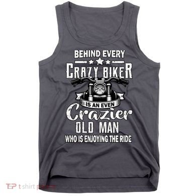 Crazy Old Biker Man Tank Top