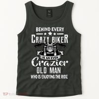 Crazy Old Biker Man Tank Top thumb 2