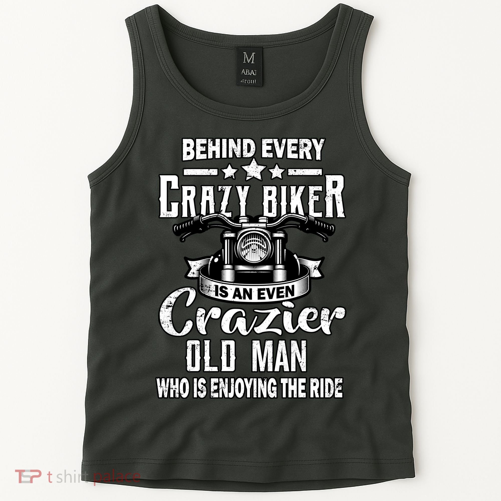 Crazy Old Biker Man Tank Top