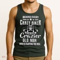 Crazy Old Biker Man Tank Top thumb 3