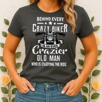 Crazy Old Biker Man Women's T-Shirt thumb 2