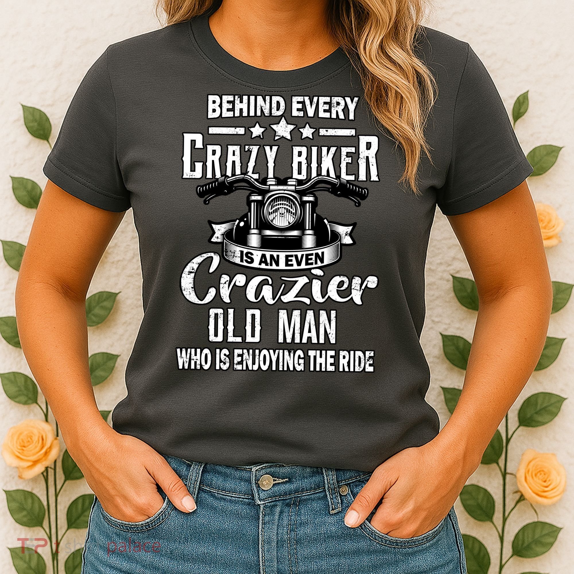 Crazy Old Biker Man Women's T-Shirt