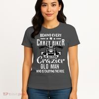 Crazy Old Biker Man Women's T-Shirt thumb 4